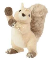 Squirrel felt statue creme
