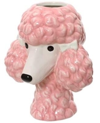 Vase dolomite poodle bow