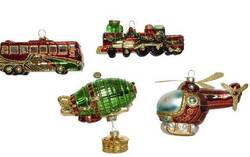 Christmas hanger bus - helicopter - train - zeppelin