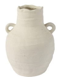 Vase stoneware mat med øre