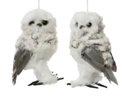 Owl artificial fur feathers